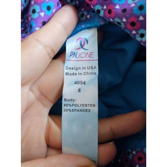 PN jone girls Sz 6 blue energy tight leggings - Picture 4 of 5